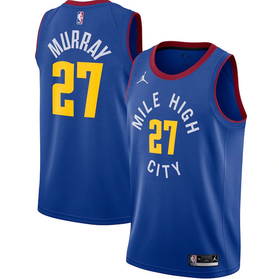 Men Denver Nuggets #27 Jamal Murray Jordan Brand Blue Swingman NBA Jersey->denver nuggets->NBA Jersey